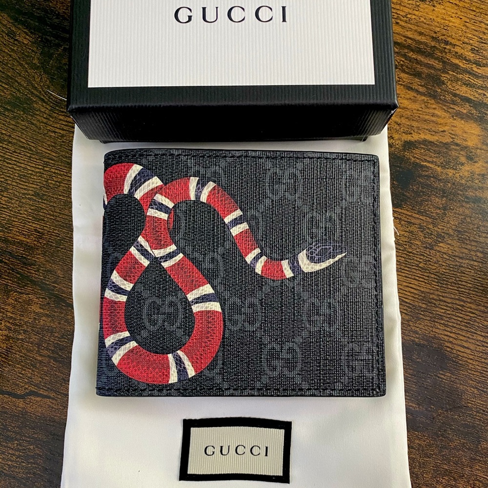 Kingsnake print GG Supreme wallet